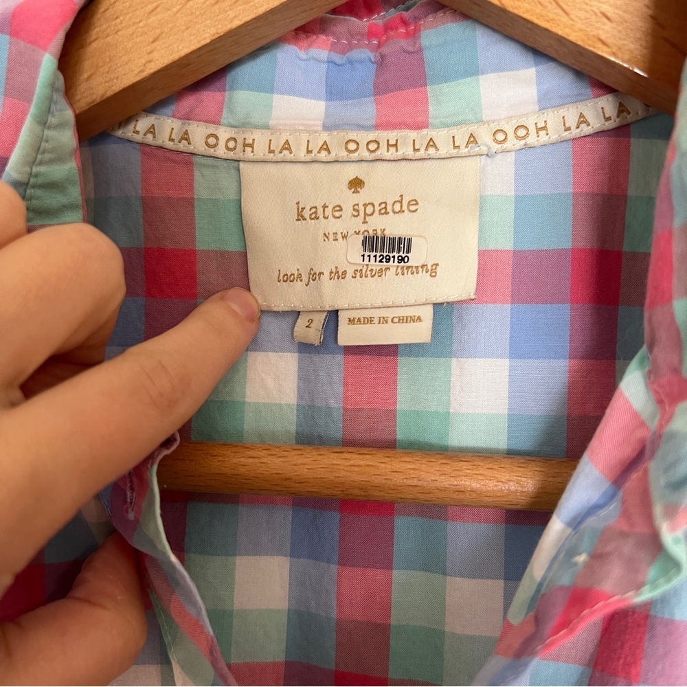 Kate Spade Madras Poplin Dress - Picture 3 of 9